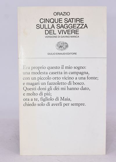 Orazio. Cinque Satire sulla Saggezza del Vivere. 1997.