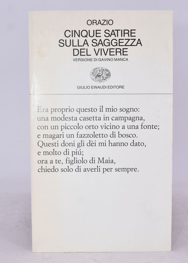 Orazio. Cinque Satire sulla Saggezza del Vivere. 1997.