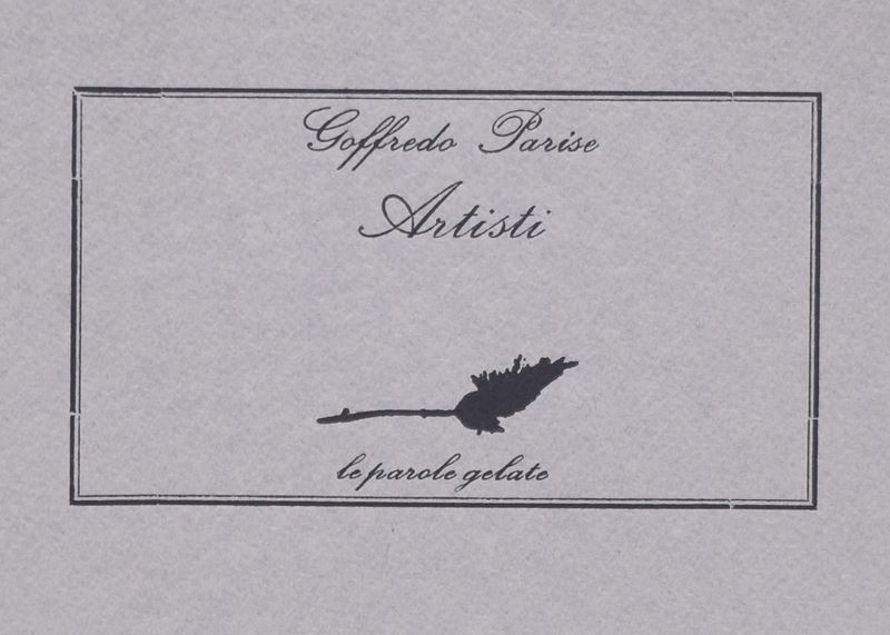 Parise, Goffredo. Artisti. 1984.
