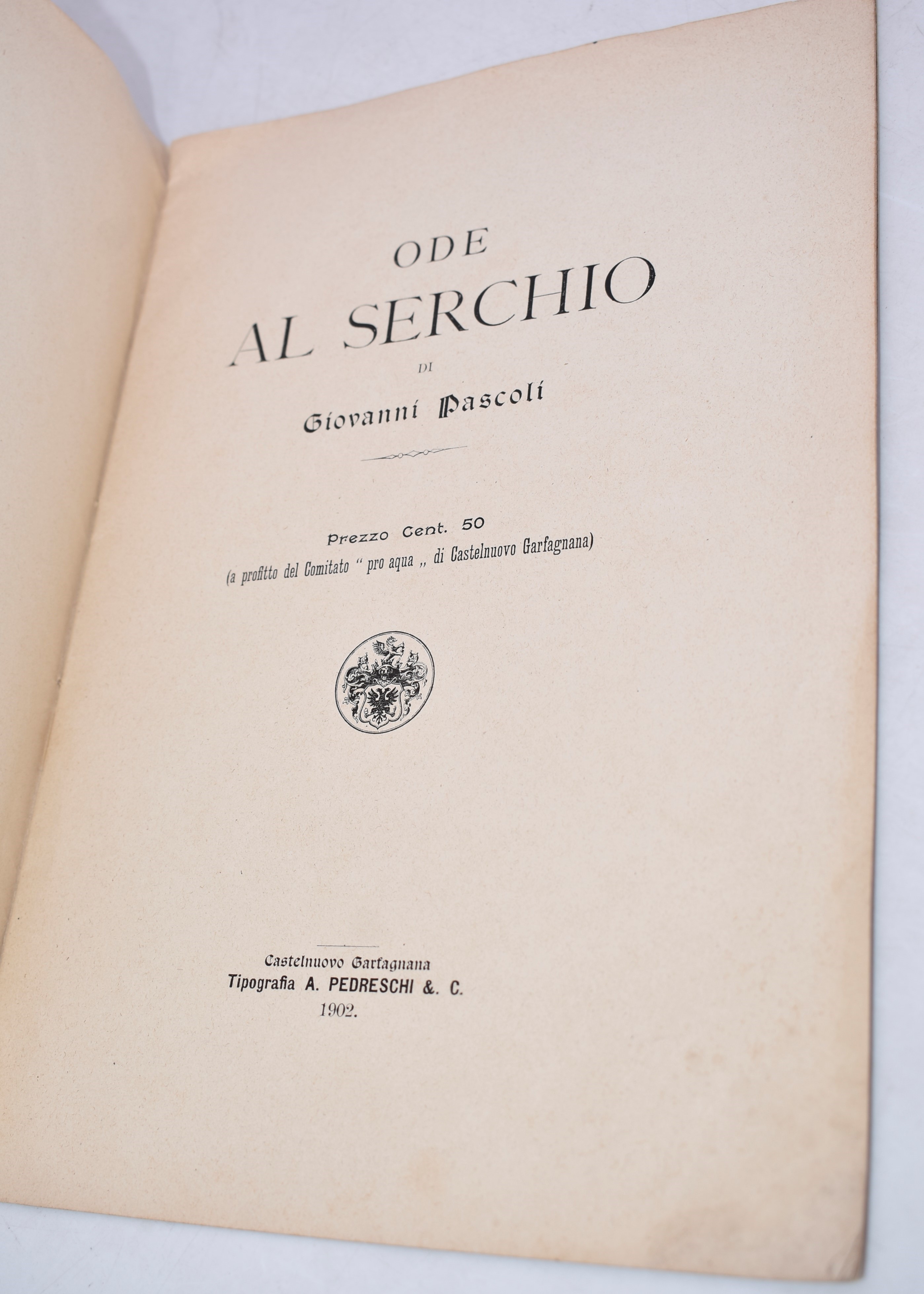 Pascoli, Giovanni. Ode al Serchio. 1902.