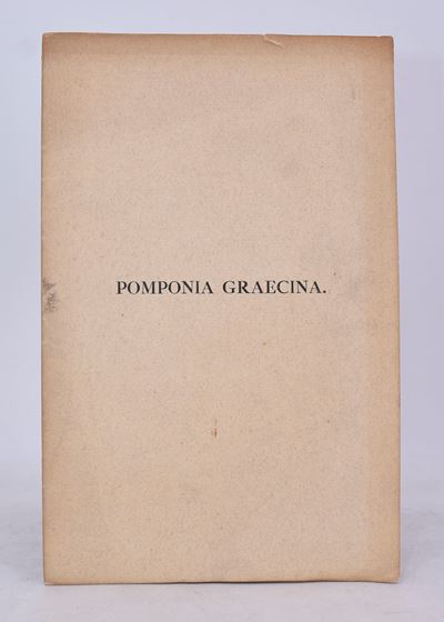 Pascoli, Giovanni. Pomponia Graecina. Carmen Johannis Pascoli Ex Castro Sancti Mauri. in Certamin...