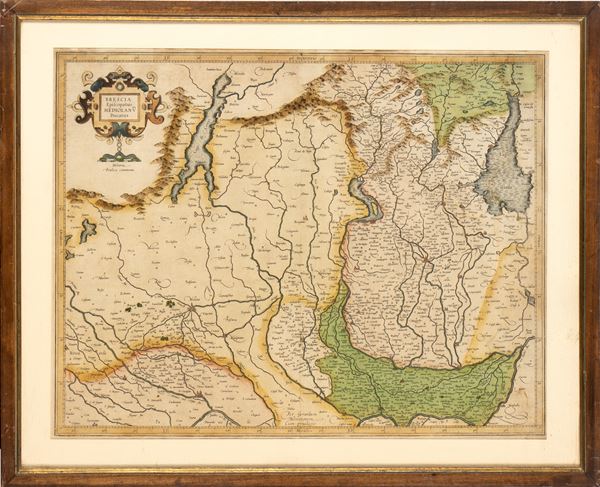 Gerardus Mercator : Brescia Episcopatus Mediolanum Ducatus  - Auction Old Master and Modern Prints, Matrices, Maps, Photography - Bertolami Fine Art - Casa d'Aste