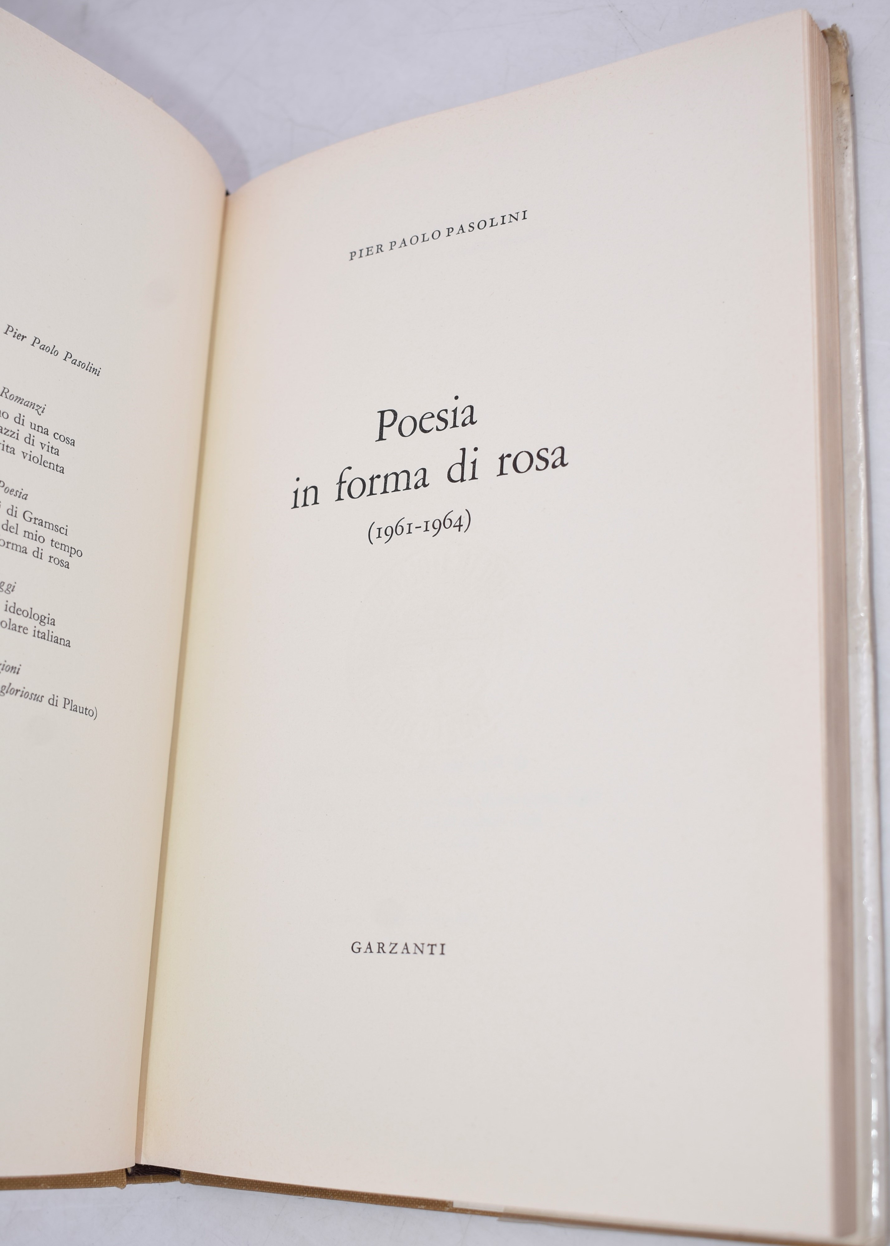 Pasolini, Pier Paolo. Poesia in Forma di Rosa. 1964.