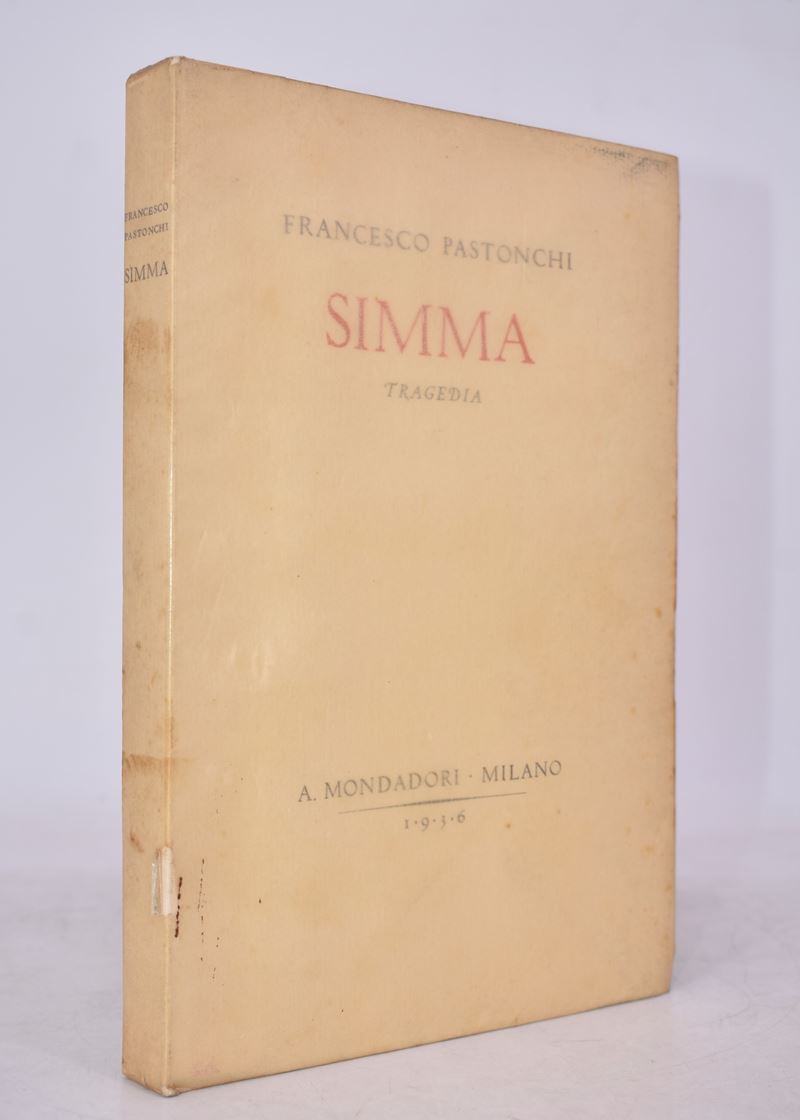Pastonchi, Francesco. Simma. Tragedia. 1936.