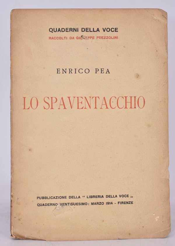 PEA, Enrico. LO SPAVENTACCHIO. 1914.