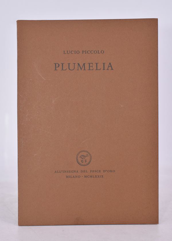 PICCOLO, Lucio. PLUMELIA. 1979.  - Auction Ancient and rare books, italian first editions of 20th century - Bertolami Fine Art - Casa d'Aste