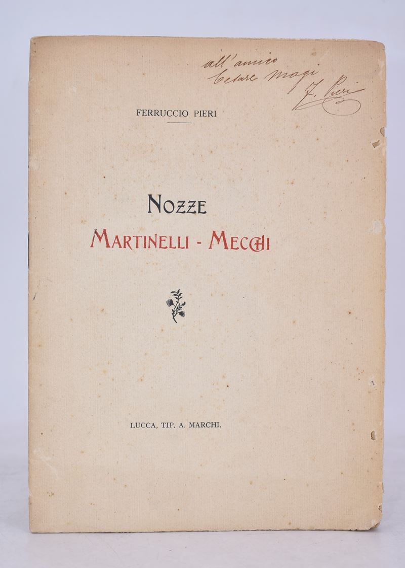 Pieri, Ferruccio. Nozze Martinelli-mecchi. 1911.