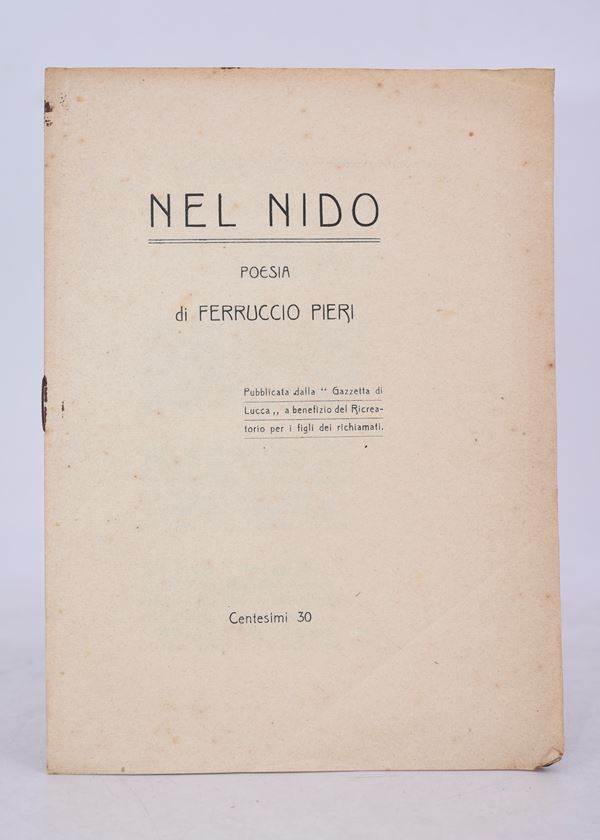 PIERI, Ferruccio. NEL NIDO. 1916.
