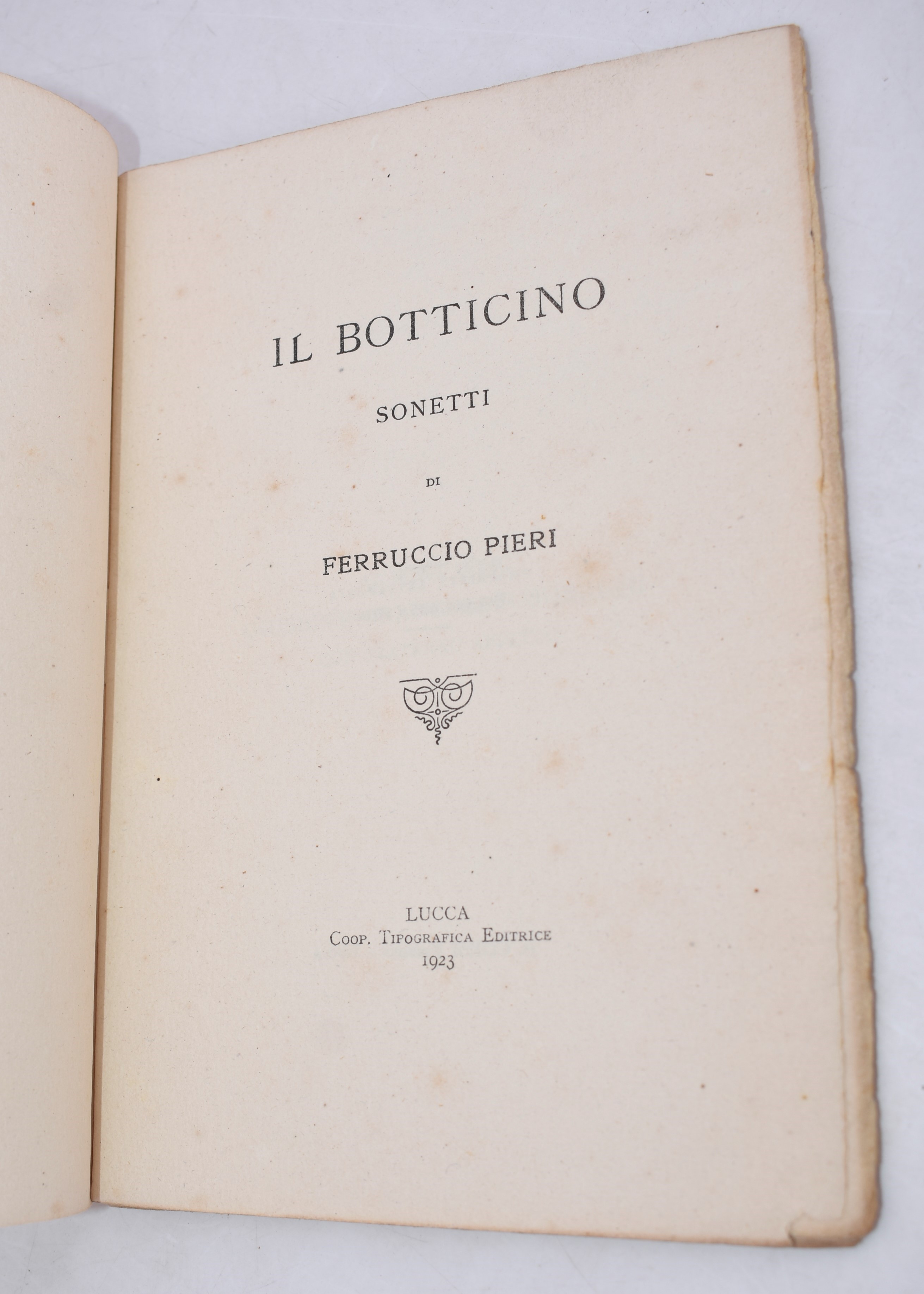 Pieri, Ferruccio. il Botticino. 1923.