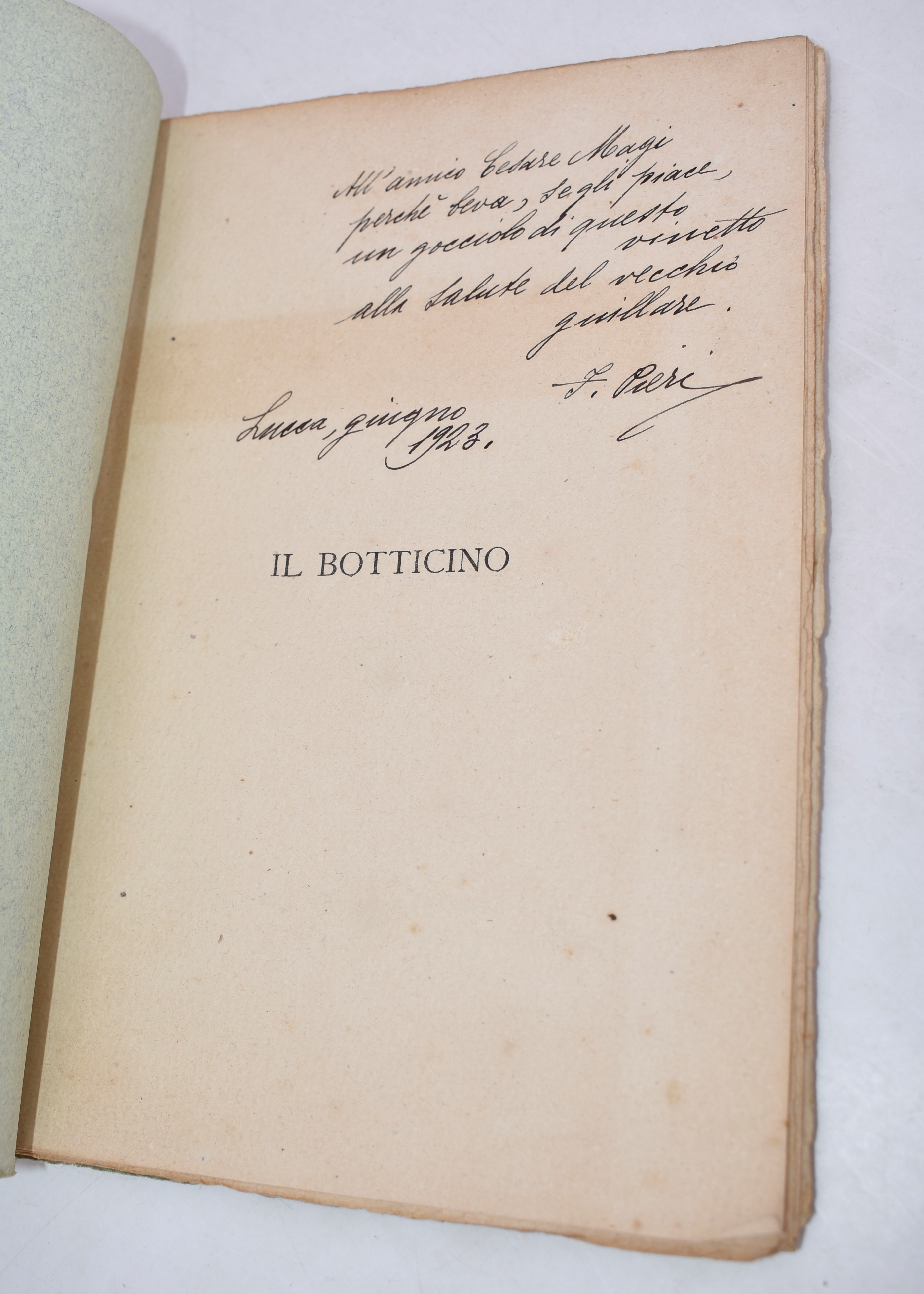 Pieri, Ferruccio. il Botticino. 1923.