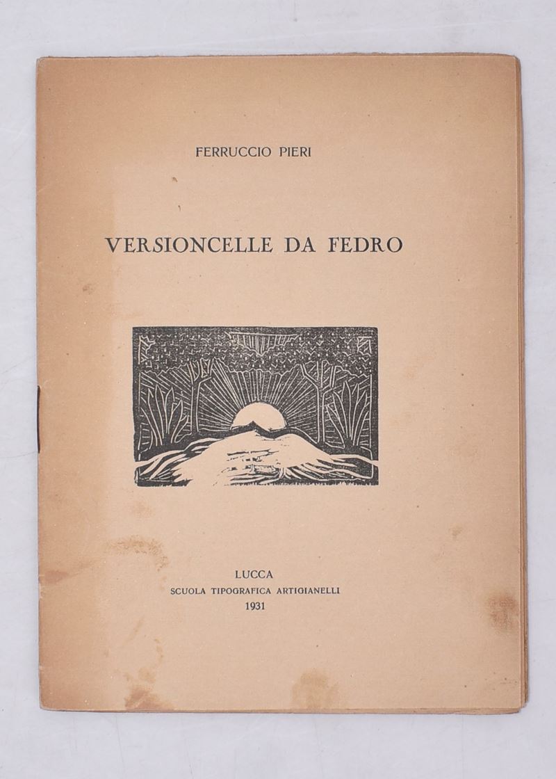 Pieri, Ferruccio. Versioncelle da Fedro. 1931.