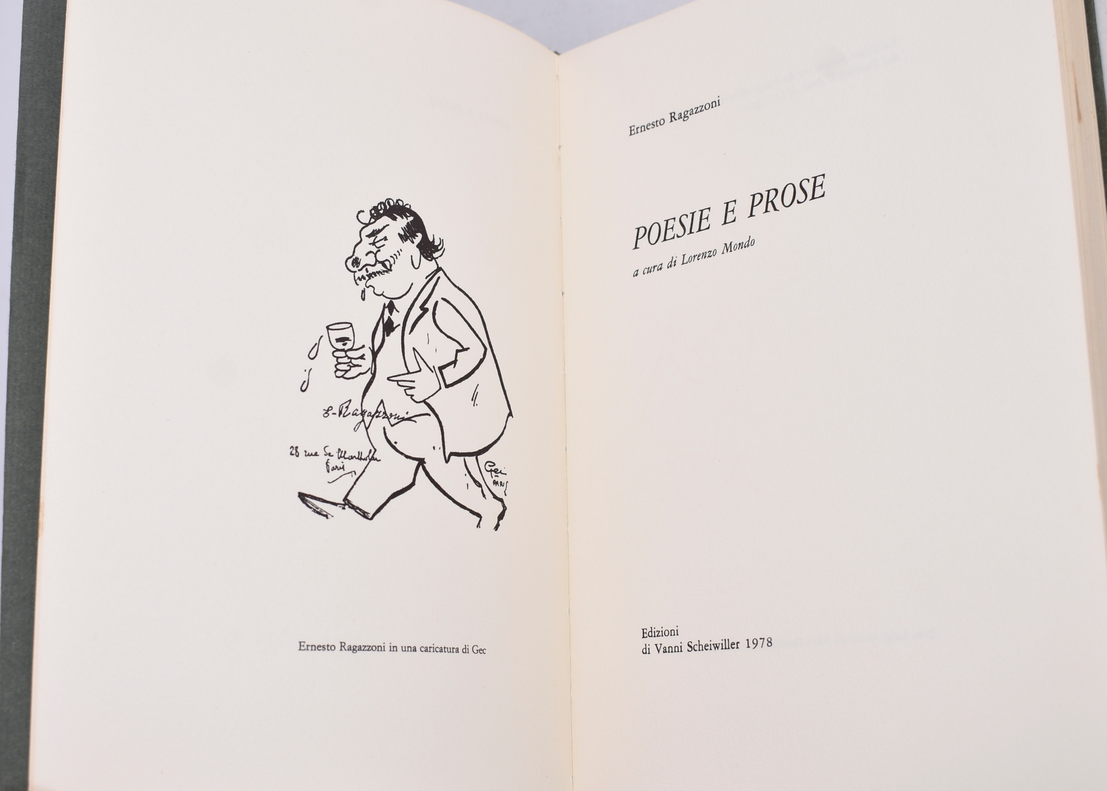 Ragazzoni, Ernesto. Prose e Poesie. 1978.
