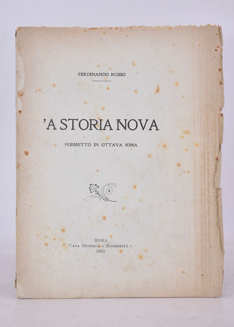 Russo, Ferdinando. 'a Storia Nova. Poemetto in Ottava Rima. 1913.