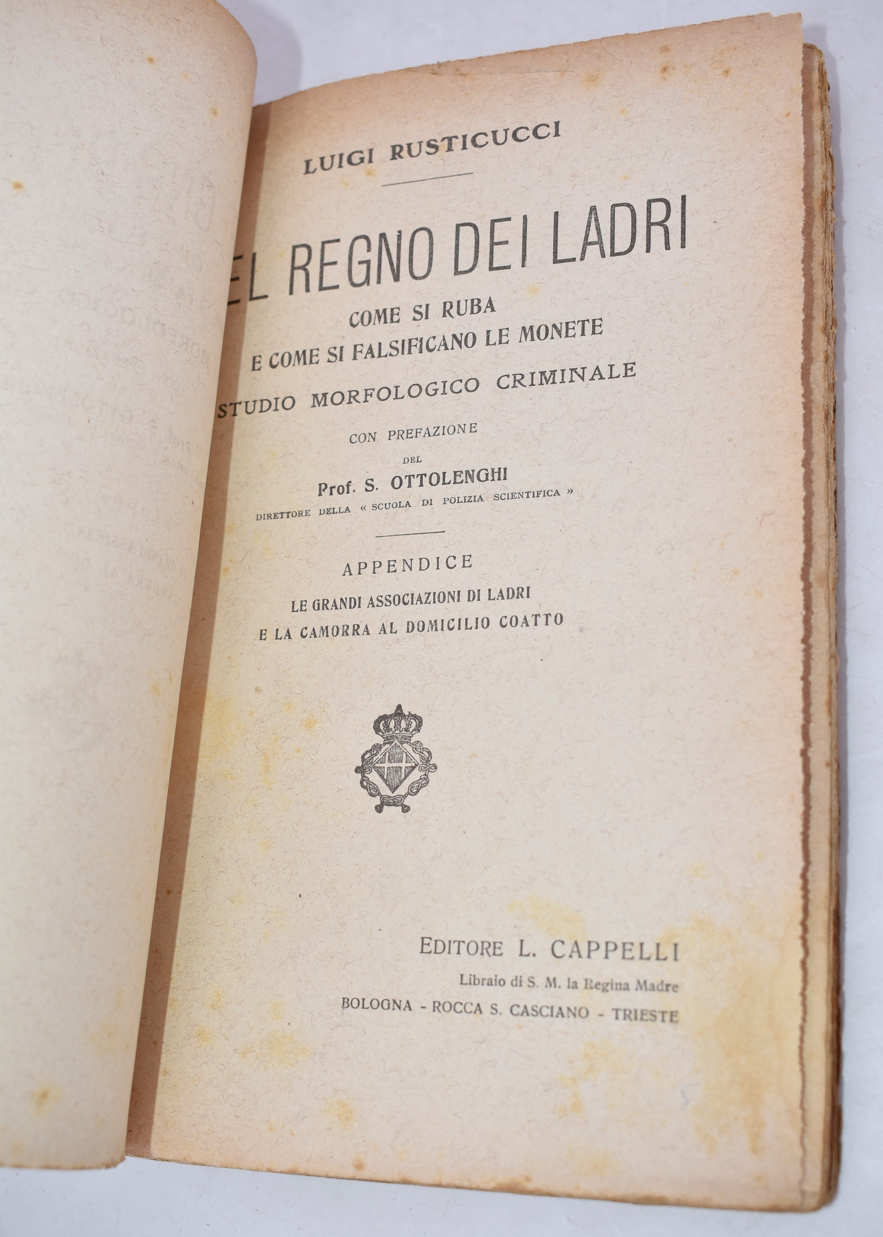 Rusticucci, Luigi. nel Regno dei Ladri. Come Si Ruba e Come Si Falsificano le Monete. Studio Morf...