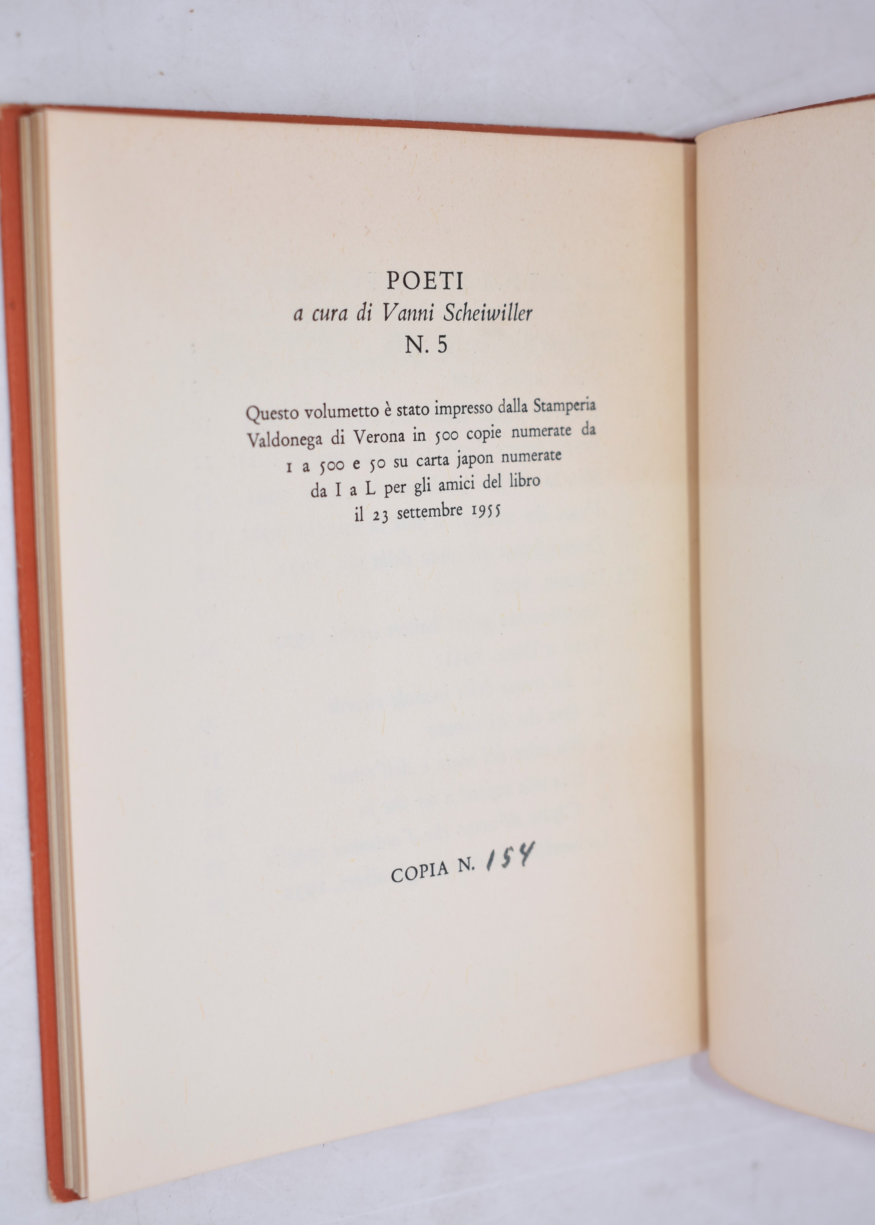 Sbarbaro, Camillo. Rimanenze. 1955.