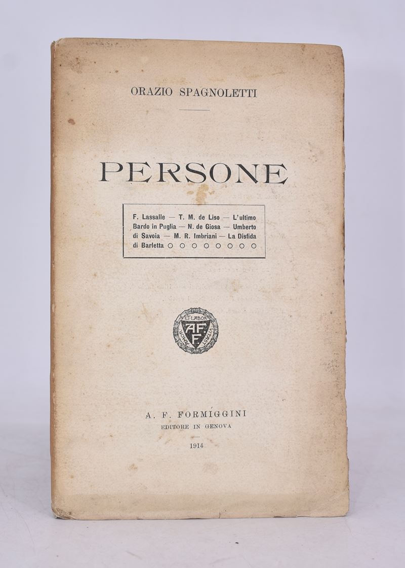 Spagnoletti, Orazio. Persone. 1914.