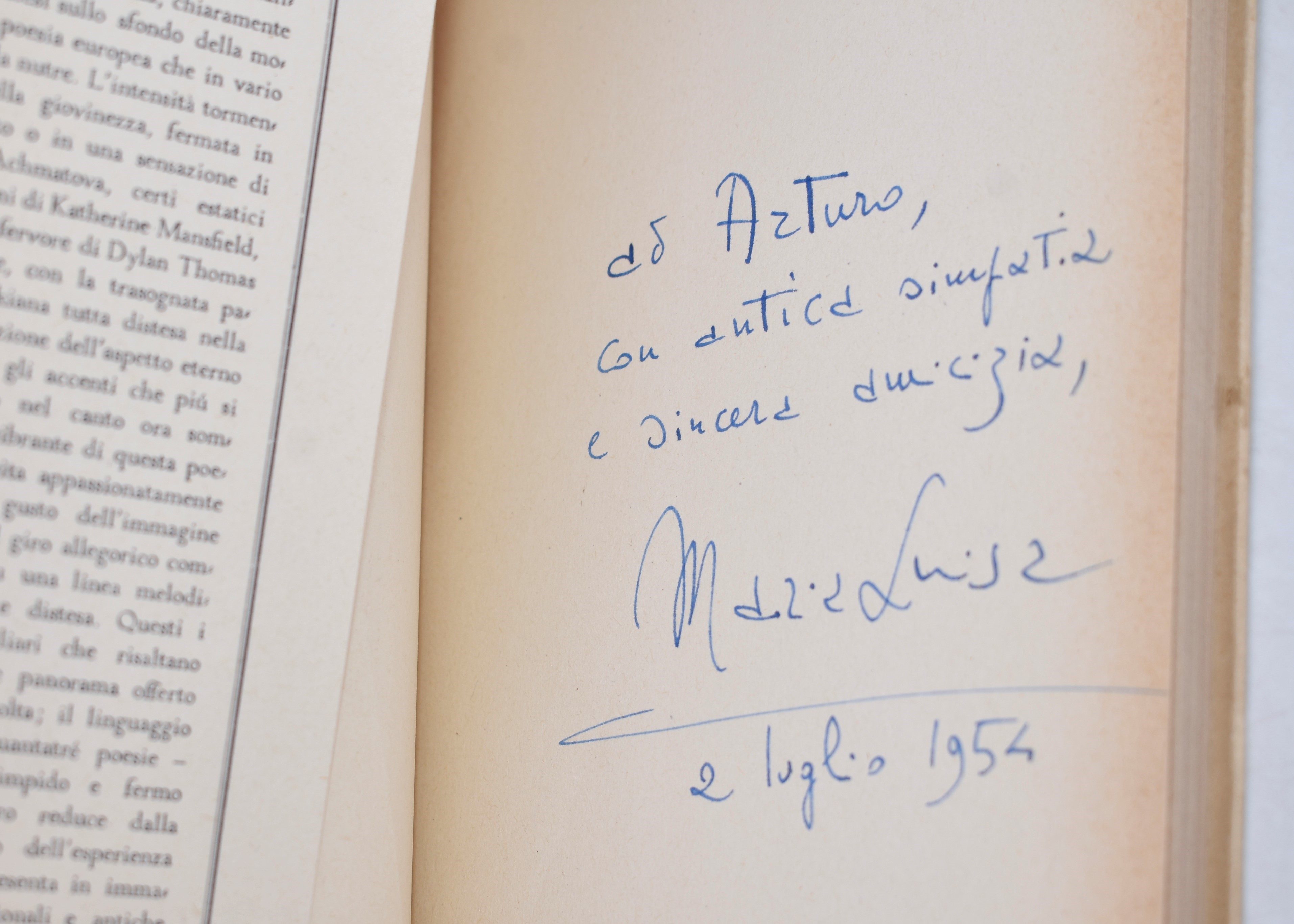 Spaziani, Maria Luisa. le Acque del Sabato. 1954.