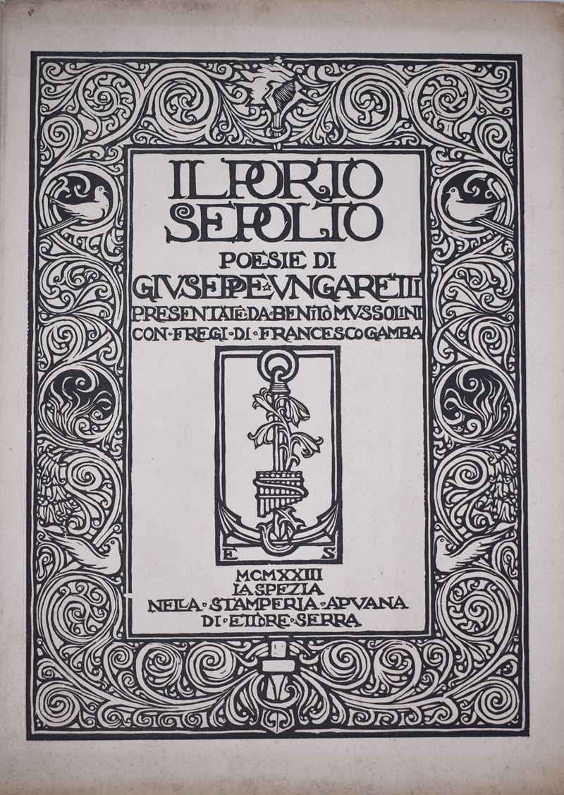 Ungaretti, Giuseppe. il Porto Sepolto. Poesie. 1923.