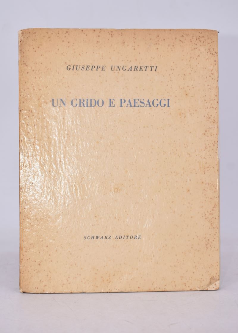Ungaretti, Giuseppe. un Grido e Paesaggi. 1952.
