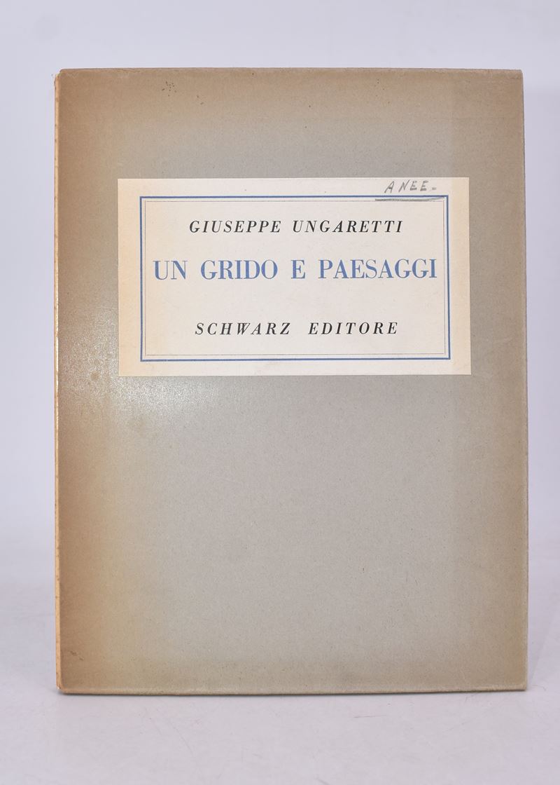 Ungaretti, Giuseppe. un Grido e Paesaggi. 1952.
