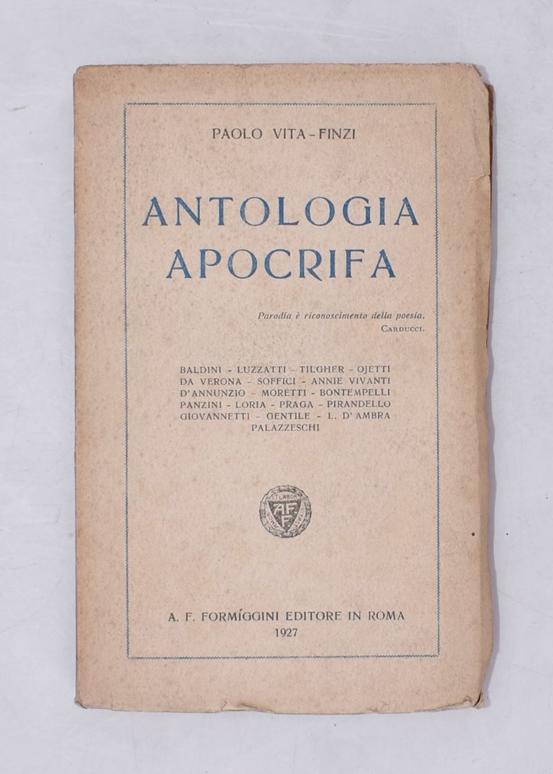 Vita-finzi, Paolo. Antologia Apocrifa. 1927.