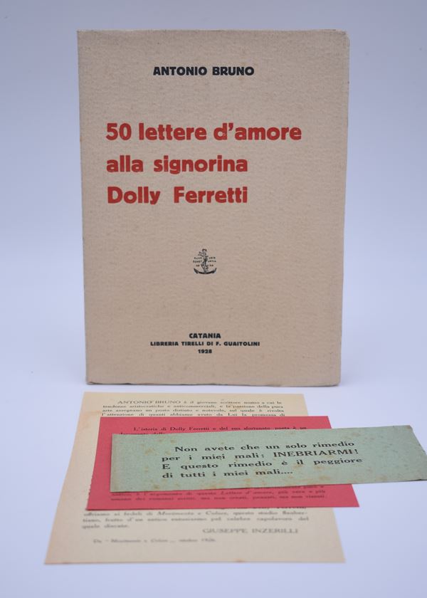 BRUNO, Antonio. 50 LETTERE D'AMORE ALLA SIGNORINA DOLLY FERRETTI. 1928.