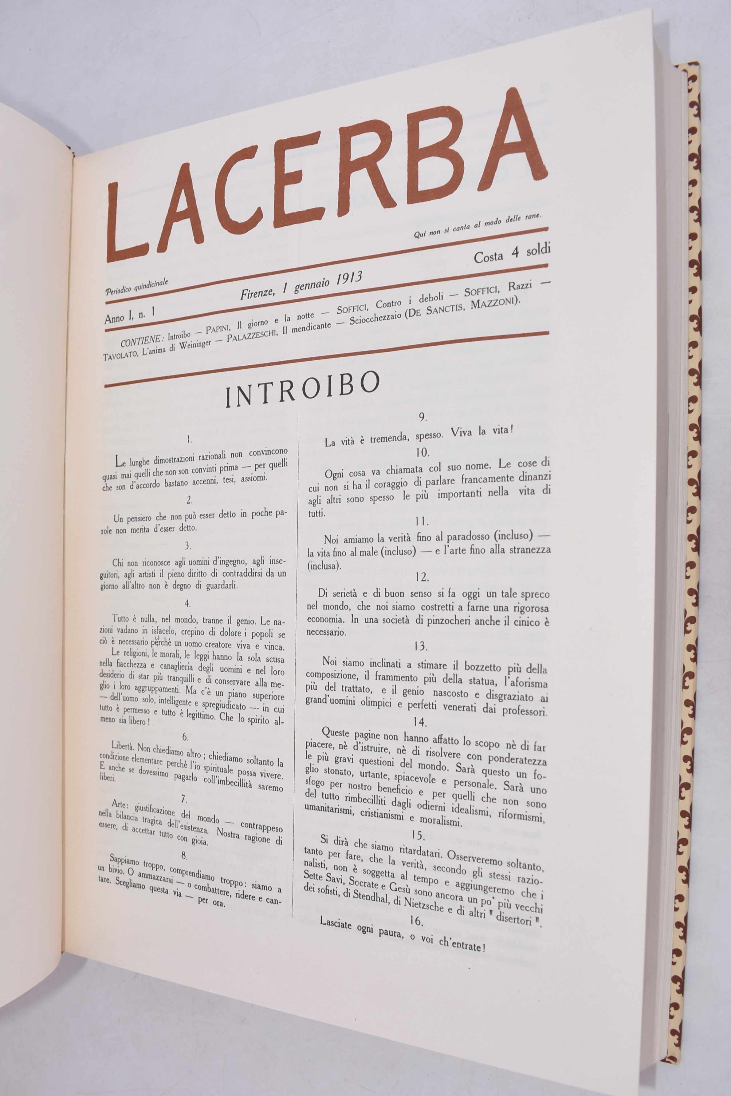 Lacerba. Firenze 1913-1915 + Introduzione a Lacerba. 1970.