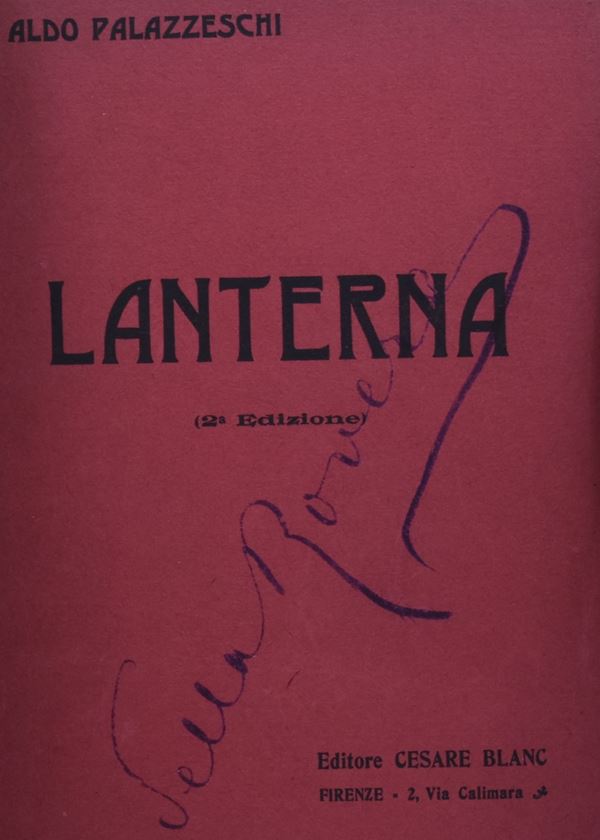 PALAZZESCHI, Aldo. LANTERNA. 1909 (ma 1907).  - Auction Ancient and rare books, italian first editions of 20th century - Bertolami Fine Art - Casa d'Aste