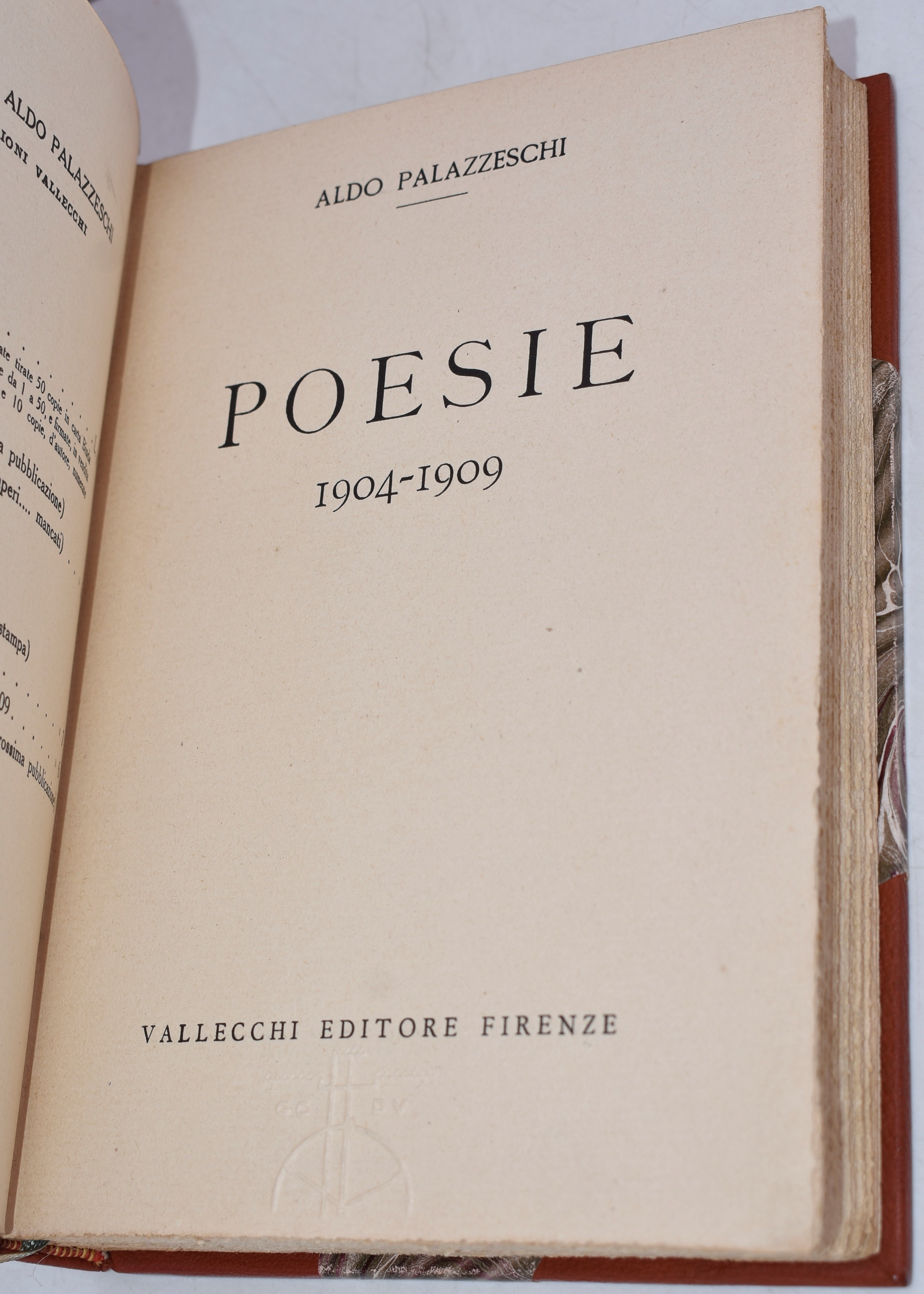 Palazzeschi, Aldo. Poesie (1904-1909). 1925.