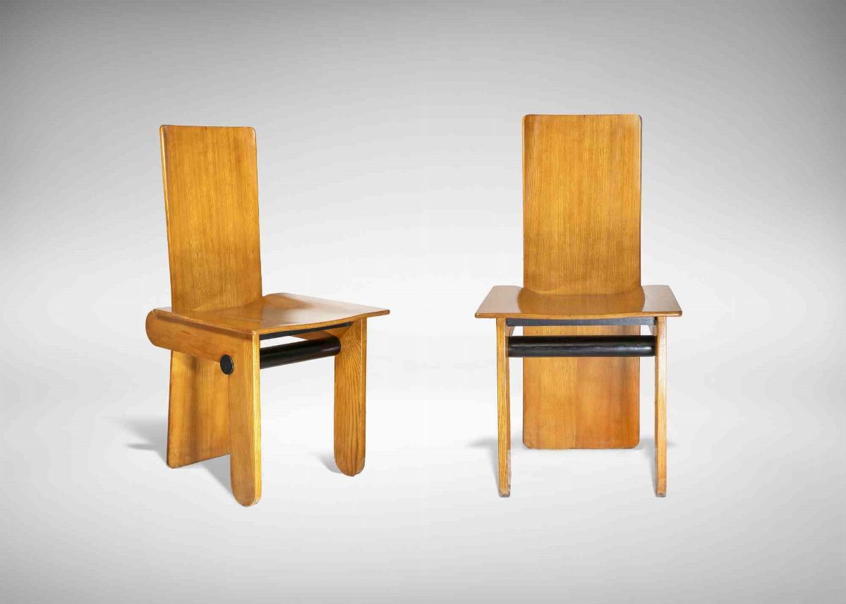 Carlo Scarpa Venezia, 1906 - Sendai, 1978 - Due Sedie "moderniste"