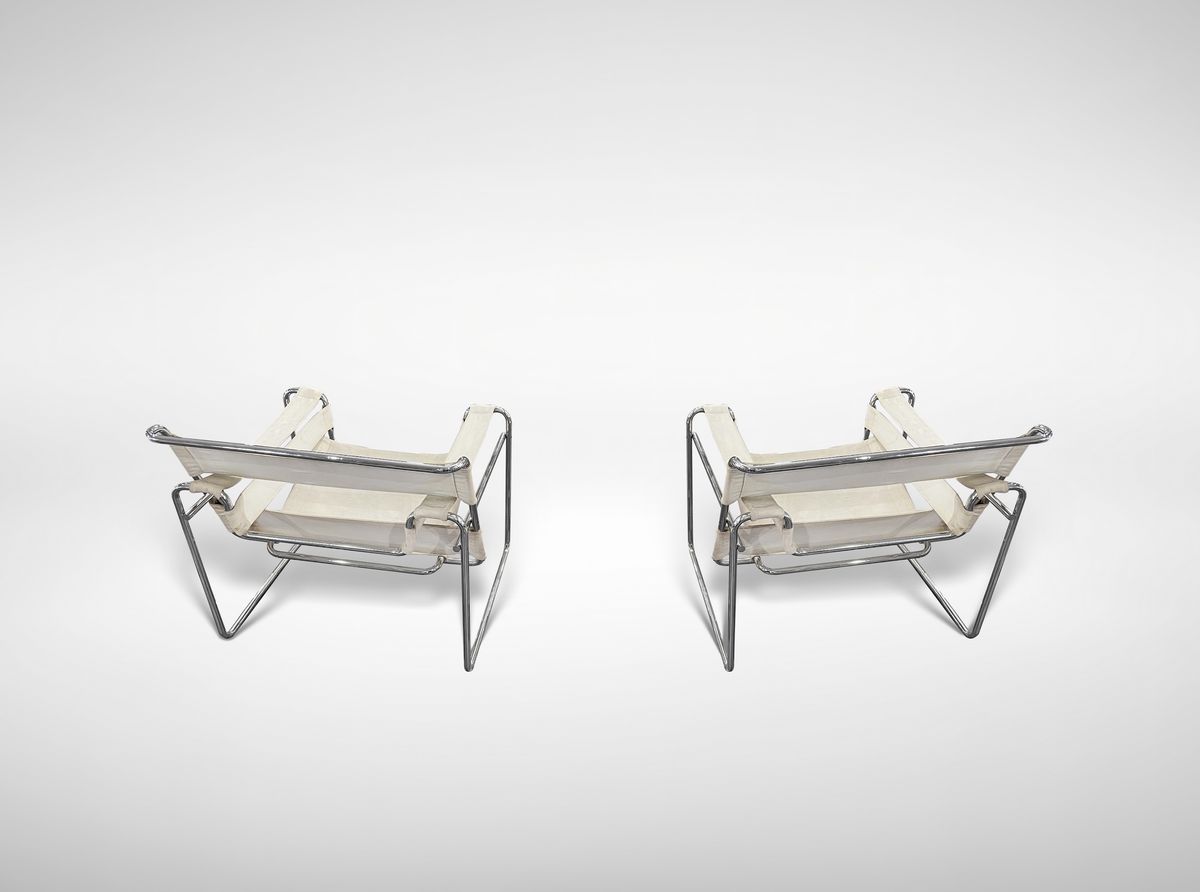 Marcel Breuer - Knoll International Pecs, 1902 - New York, 1981 - Sedie Vintage Wassily Modello B...