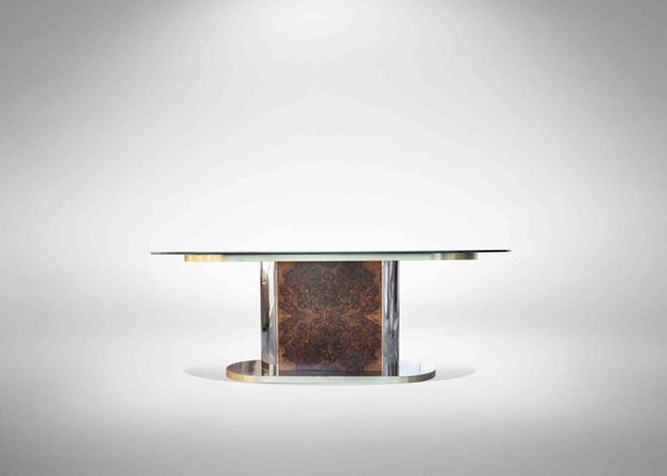 WILLY RIZZO (ATTR.)Napoli, 1928 - Parigi, 2013 - Vintage Table in the Style of Willy Rizzo