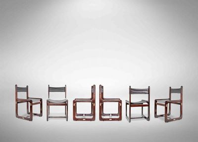 6 Sedie Vintage "stile Nautico" di Gallotti & Radice