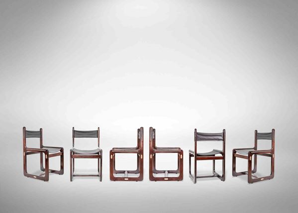 6 Vintage Chairs "Nautical Style" by Gallotti & Radice