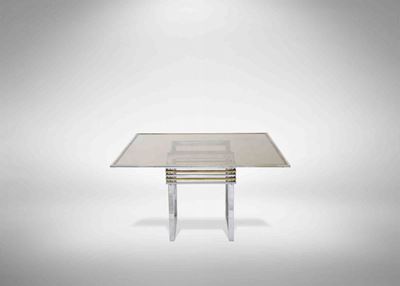 Tavolo in Ottone Cromato