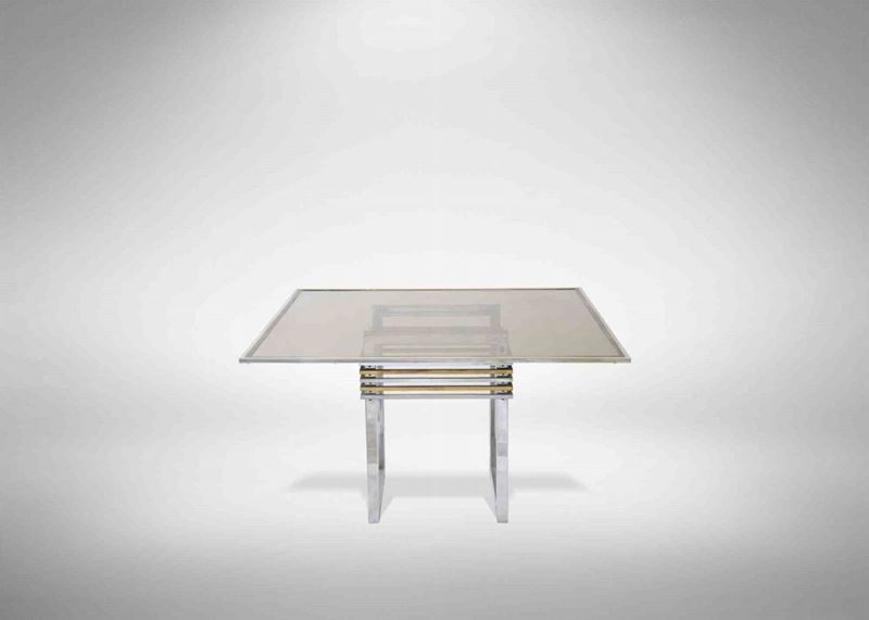 Romeo Rega - Tavolo in Ottone Cromato