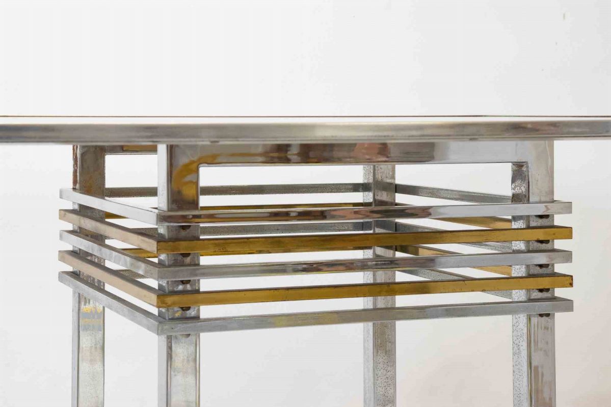 Romeo Rega - Tavolo in Ottone Cromato
