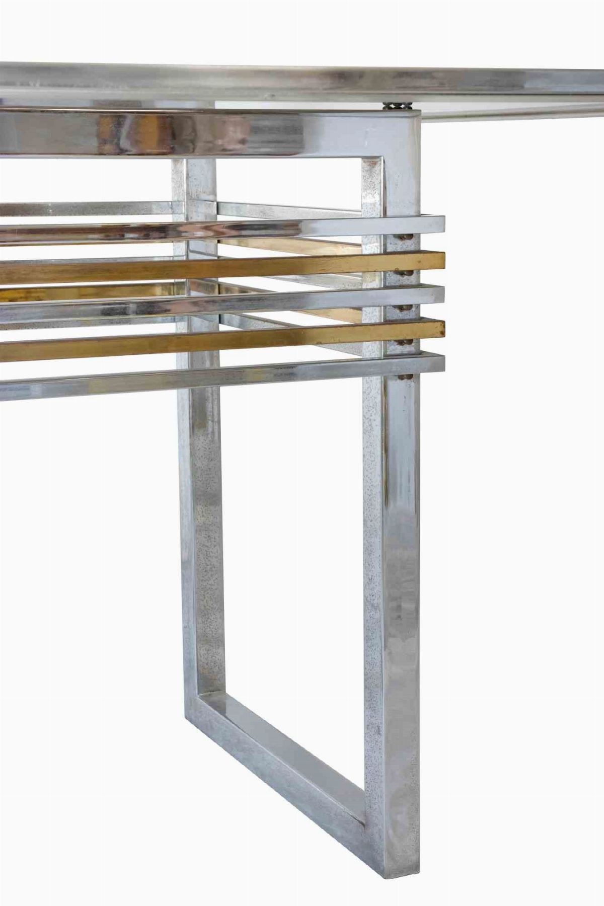 Romeo Rega - Tavolo in Ottone Cromato