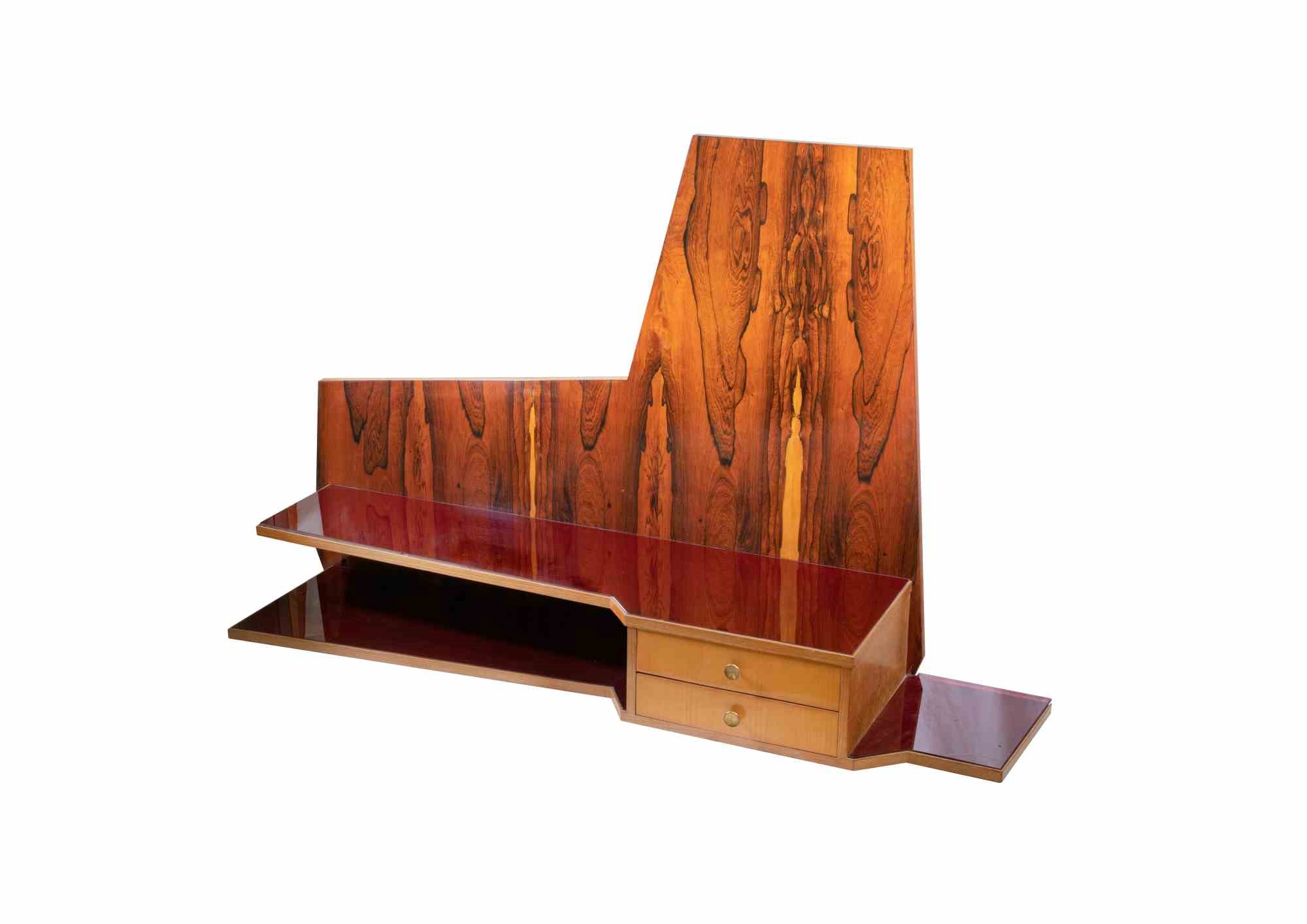 Consolle vintage in legno sospesa (1950s) - Asta 1950-1980 Design and Decor  - Bertolami Fine Art - Casa d'Aste