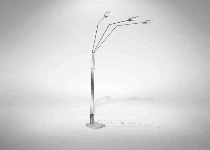 Lampada da Terra Vintage Cromata