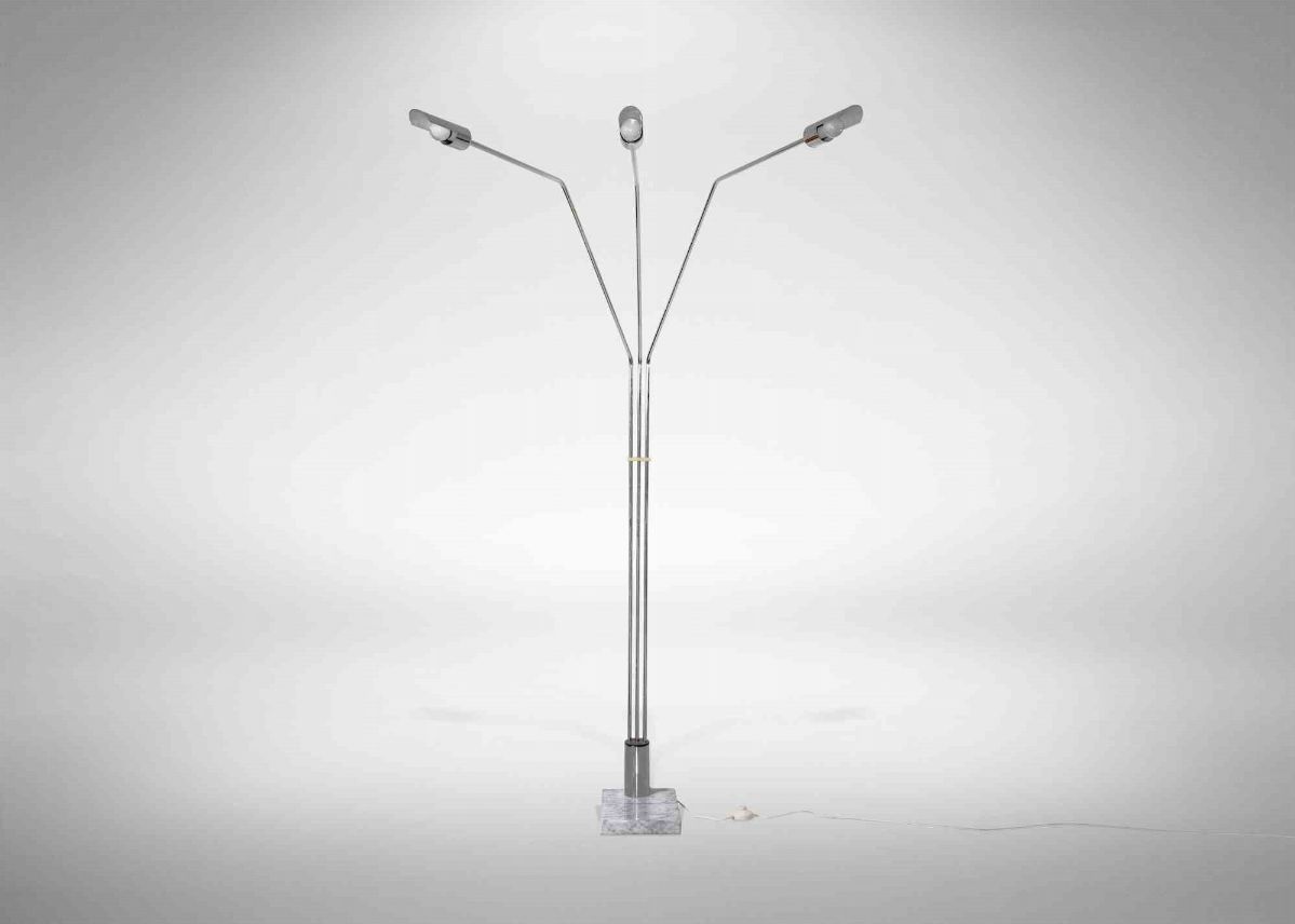 Lampada da Terra Vintage Cromata