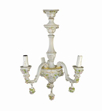 Lampadario in Ceramica Capodimonte