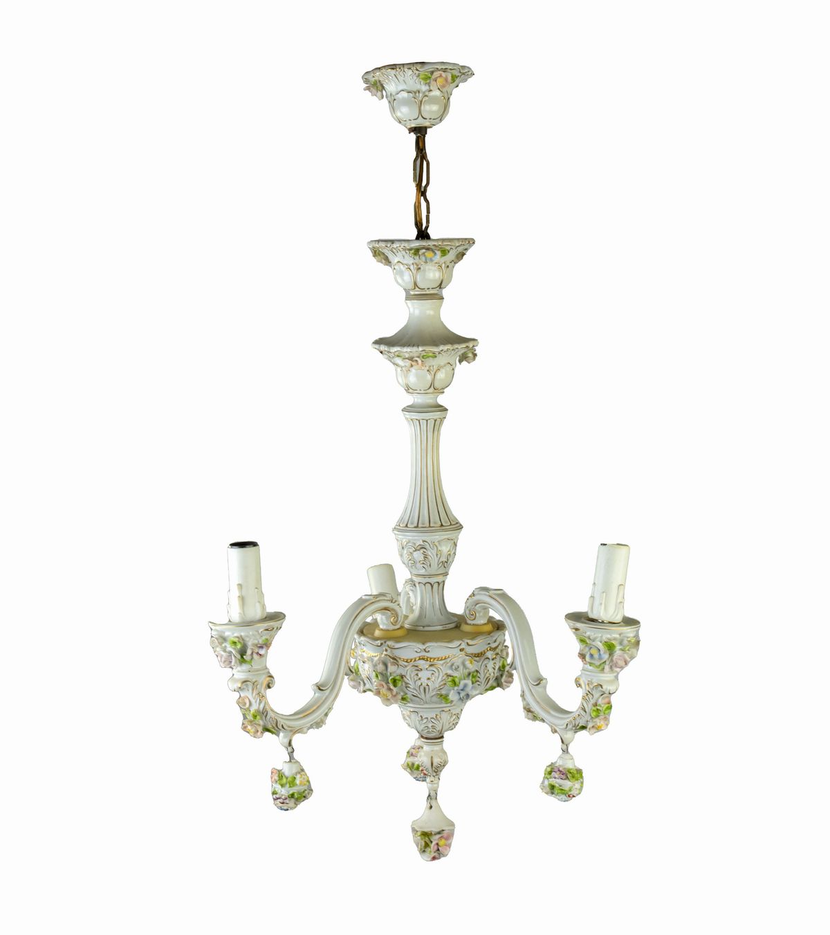 Lampadario in Ceramica Capodimonte