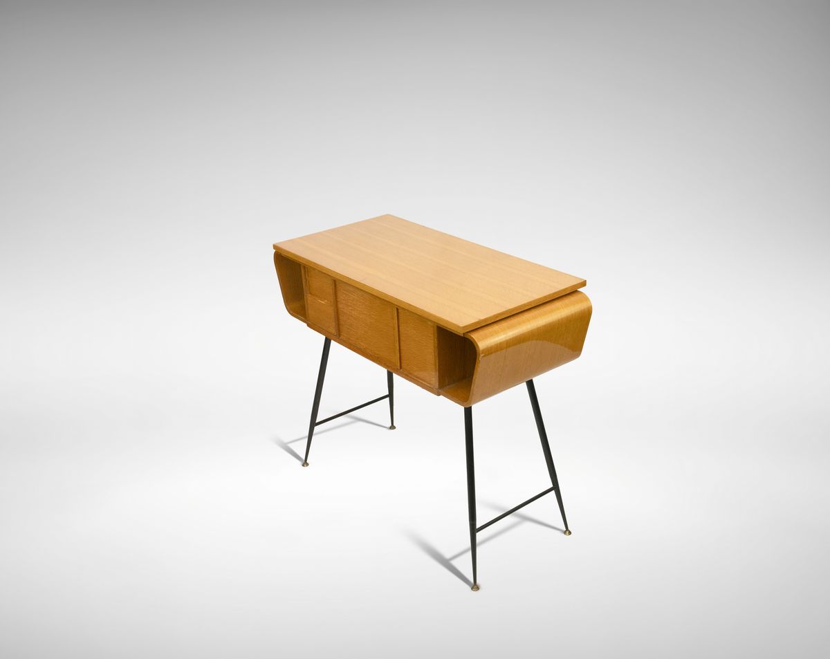 Console Vintage di Metà Secolo per Macchina da Cucire Singer