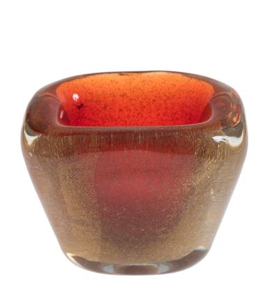 Piccolo Vaso di Murano Arancione di Carlo Scarpa