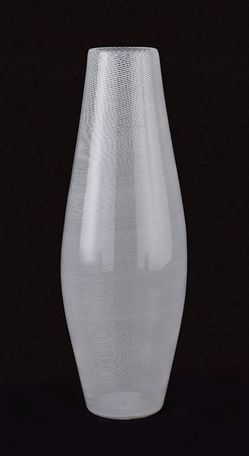Carlo Scarpa Venezia, 1906 - Sendai, 1978 - Vaso Vintage di Murano di Carlo Scarpa per Venini (at...