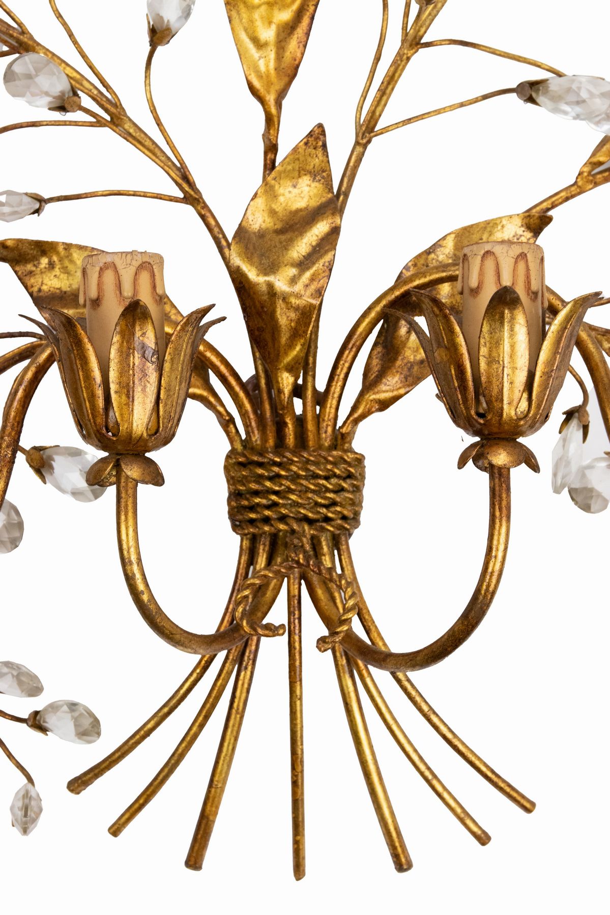 Lampada a Mensola in Ottone Dorato nello Stile di Hans Kogl
