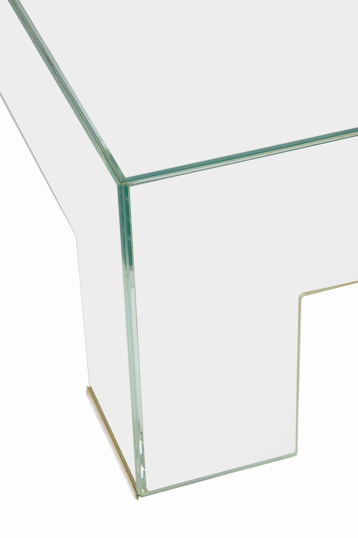 Large Square Coffee Table in Transparent Glass