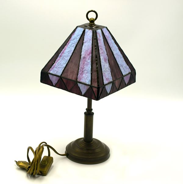 Lampada da tavolo vintage in stile Tiffany (1950s) - Asta 1950-1980 Design  and Decor - Bertolami Fine Art - Casa d'Aste