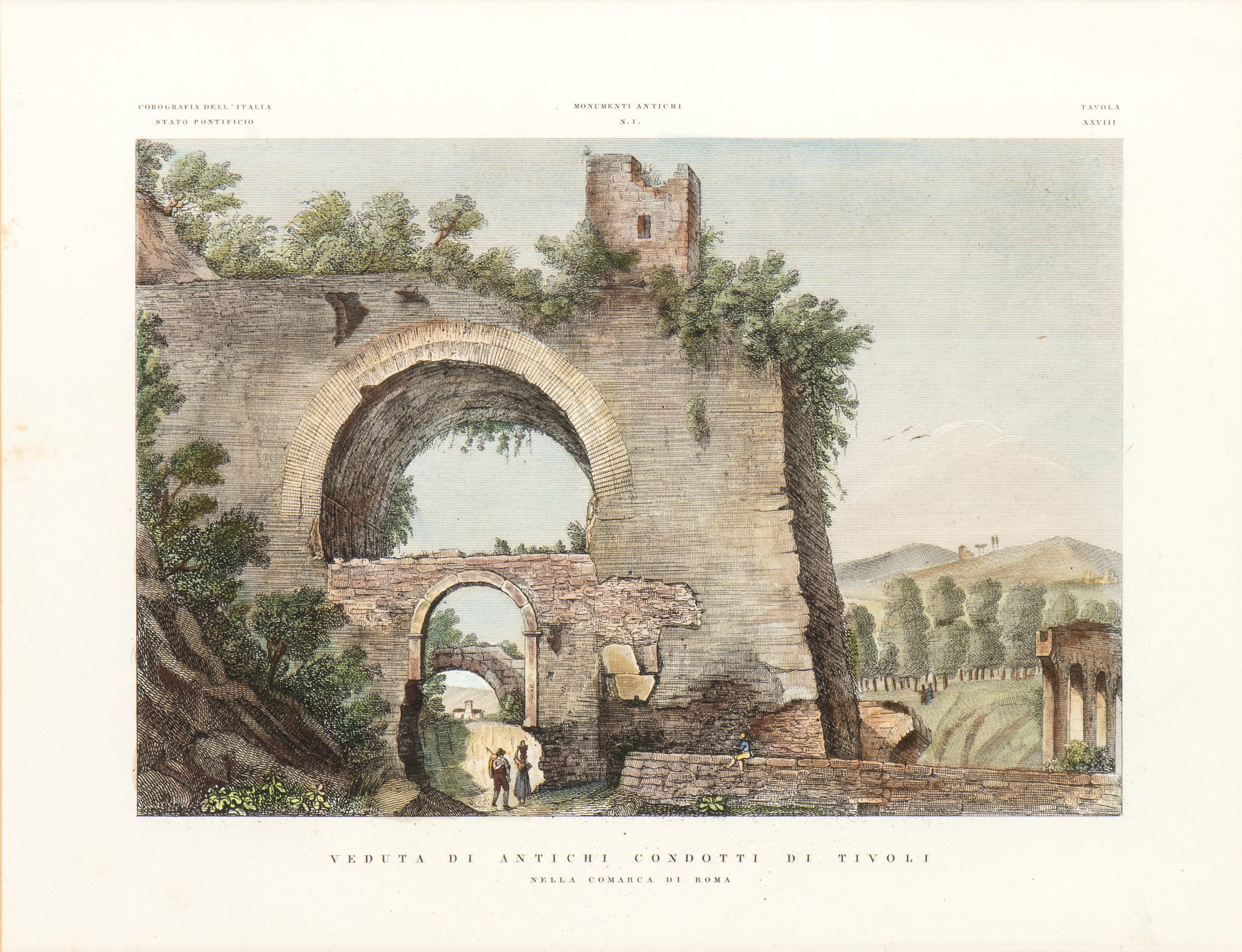 Lotto di due incisioni con soggetti romani